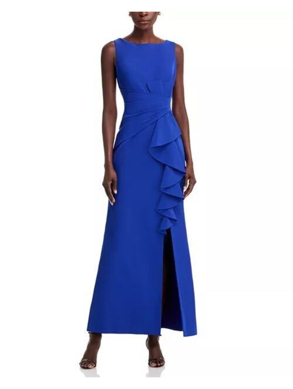 Eliza J - Sleeveless Cascading-Ruffle Gown Cobalt